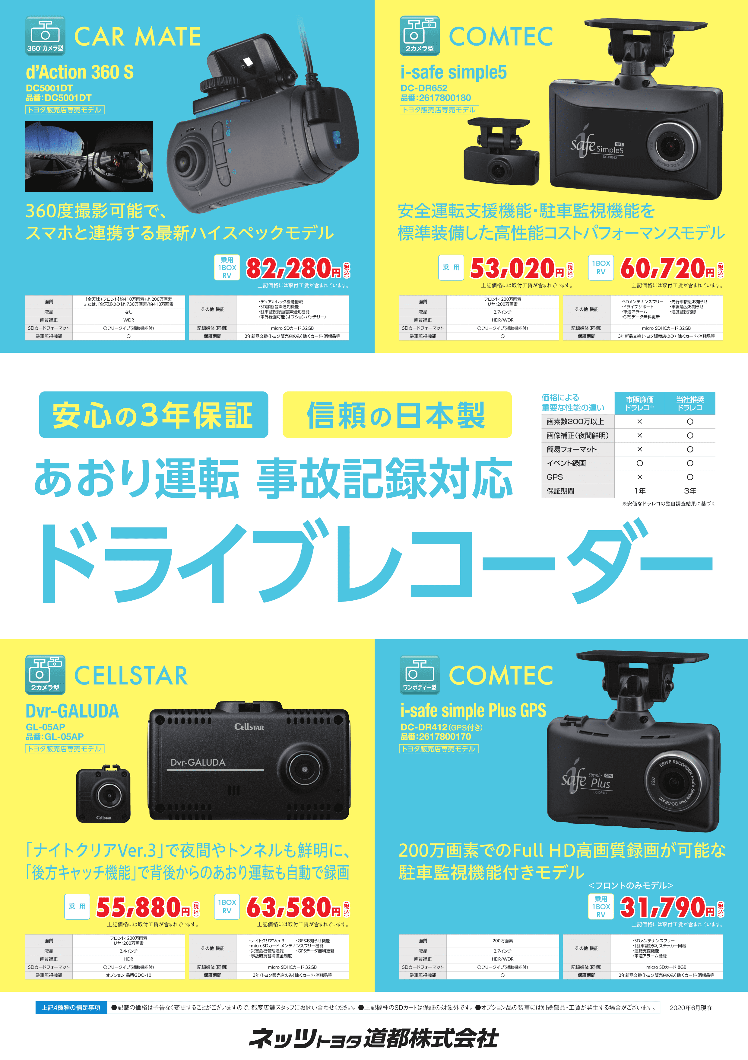 オススメ ドライブレコーダー ネッツトヨタ道都 札幌を中心に18店舗 オススメ ドライブレコーダー ネッツトヨタ道都 札幌を中心に18店舗
